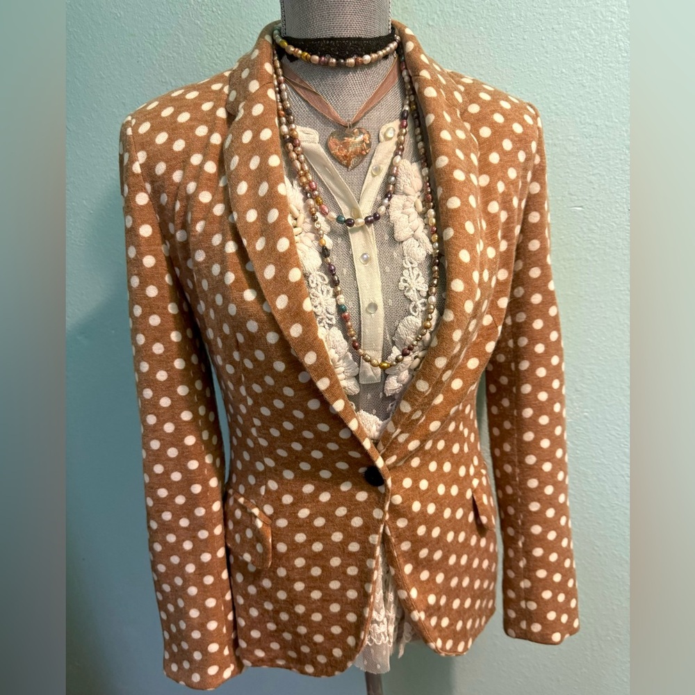 Anthropology CARTONNIER Polka Dot  Blazer/Jacket
